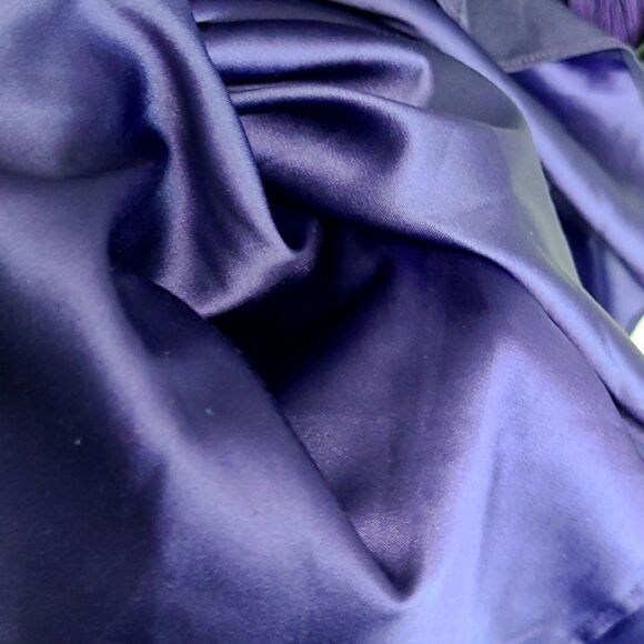 Club Monaco Women's 100% Silk Purple A-line Dress Size 8 - Picture 6 of 7